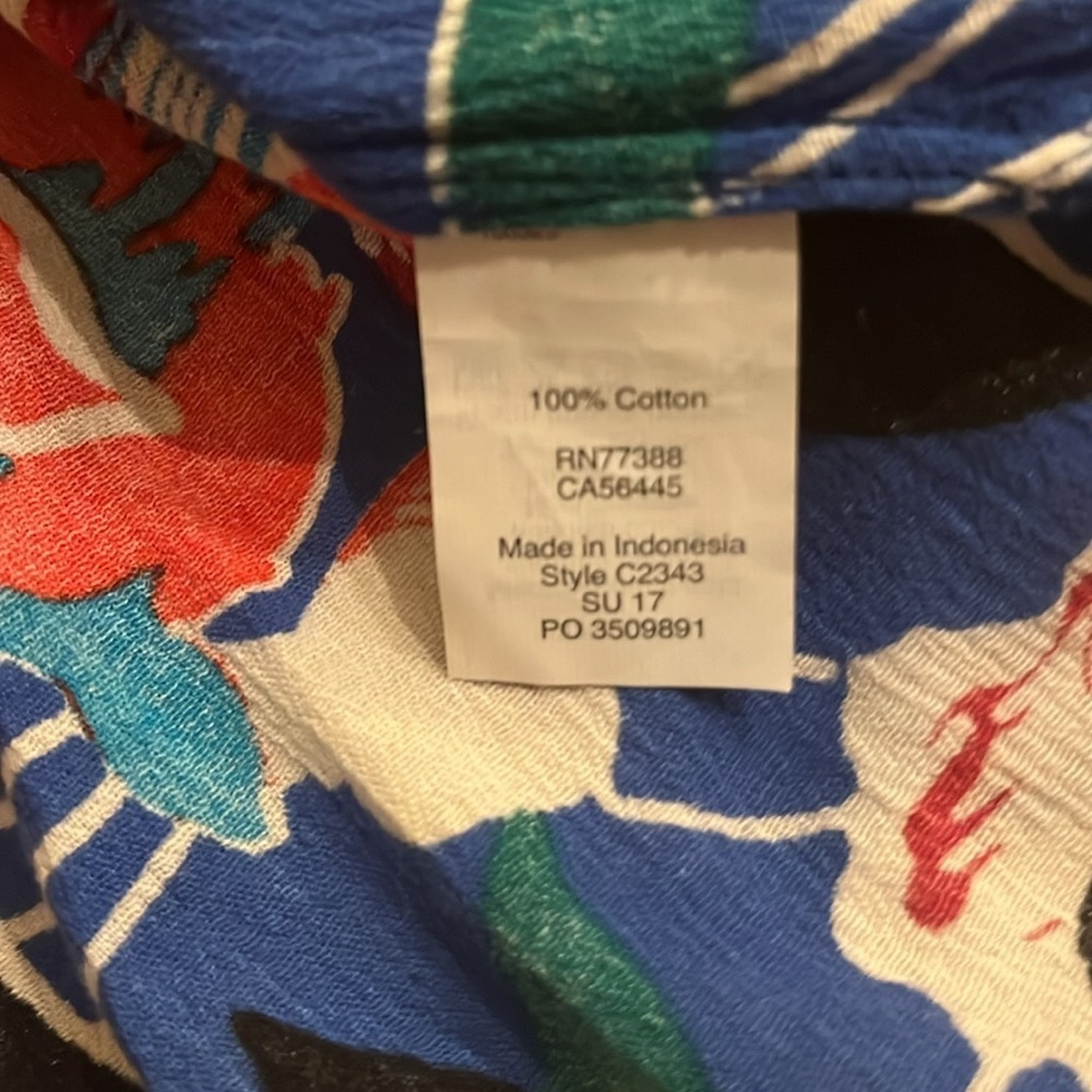 J Crew Floral Tunic Top Size XL - Picture 3 of 10